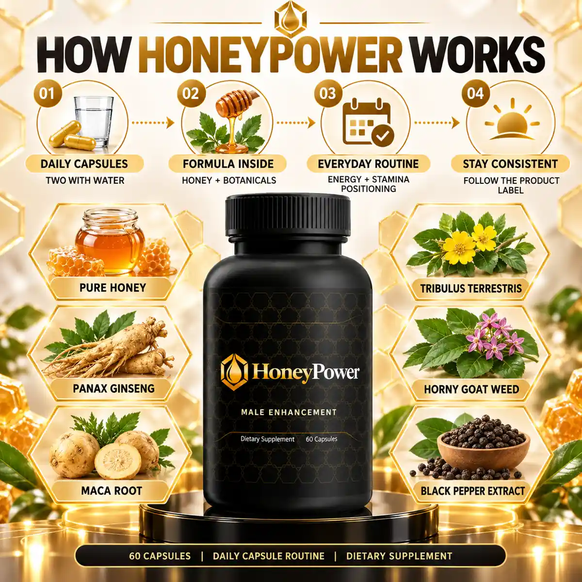 The seller&rsquo;s how-it-works graphic for HoneyPower