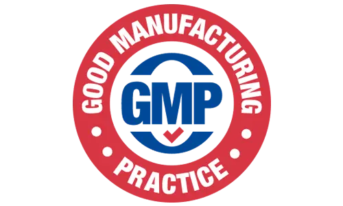 GMP good manufacturing practice seal printed on the HoneyPower pack